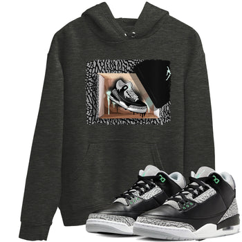 3s Green Glow shirt to match jordans New Kicks sneaker tees Air Jordan 3 Retro Green Glow SNRT Sneaker Release Tees unisex cotton Charcoal Heather 1 crew neck shirt