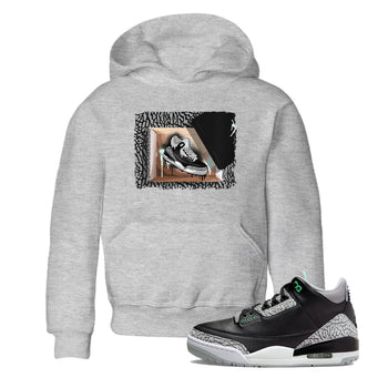 3s Green Glow shirt to match jordans New Kicks sneaker tees Air Jordan 3 Retro Green Glow SNRT sneaker release tees baby toddler Heather Grey 1 cotton Shirt