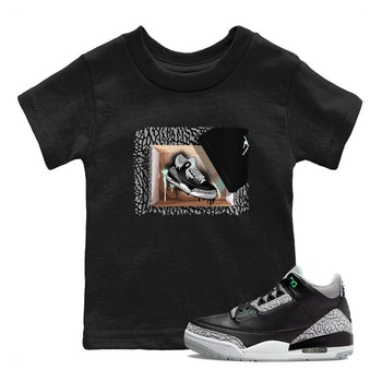 3s Green Glow shirt to match jordans New Kicks sneaker tees Air Jordan 3 Retro Green Glow SNRT sneaker release tees baby toddler Black 1 cotton Shirt