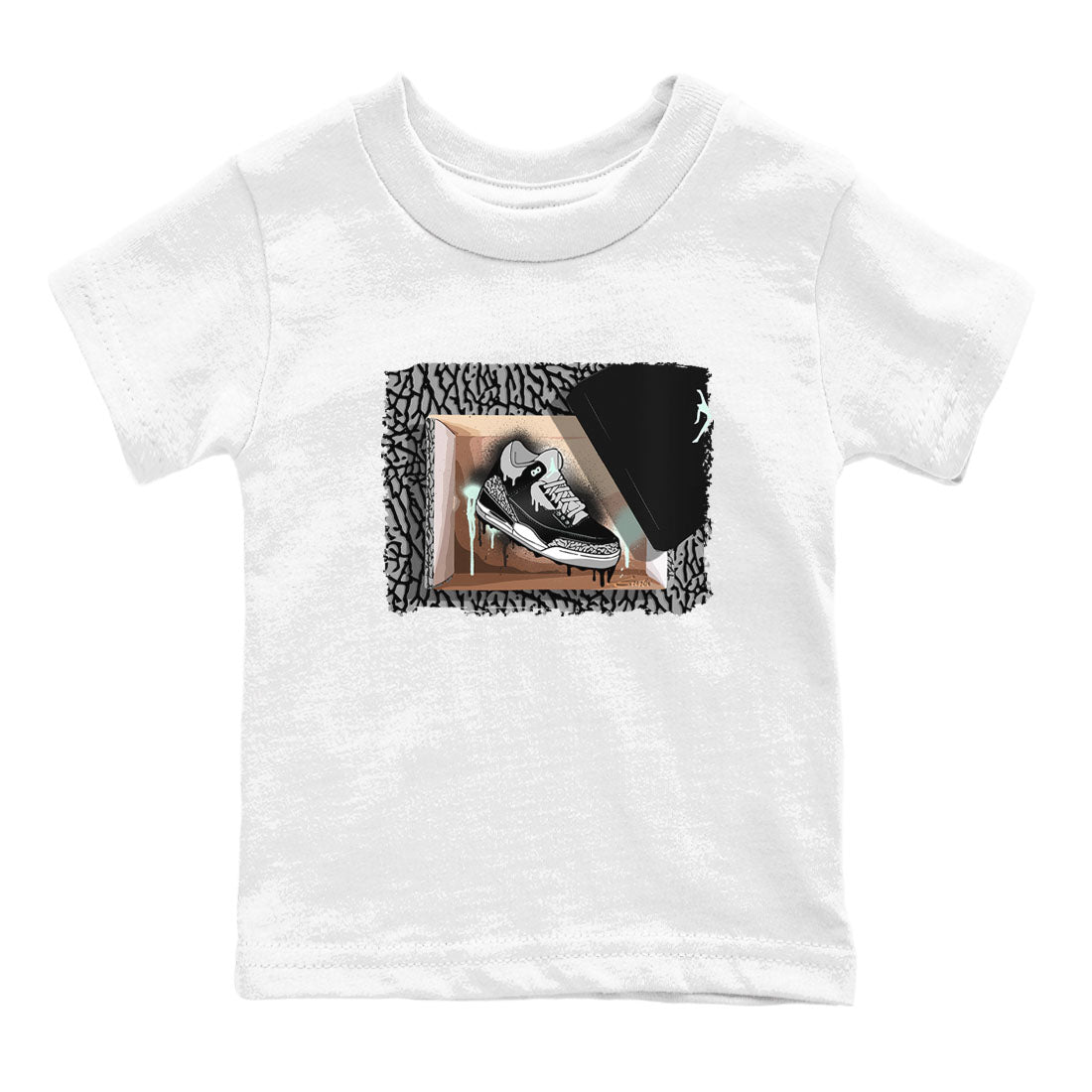 3s Green Glow shirt to match jordans New Kicks sneaker tees Air Jordan 3 Retro Green Glow SNRT sneaker release tees baby toddler White 2 cotton Shirt