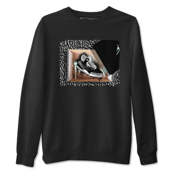 3s Green Glow shirt to match jordans New Kicks sneaker tees Air Jordan 3 Retro Green Glow SNRT Sneaker Release Tees unisex cotton Black 2 crew neck shirt