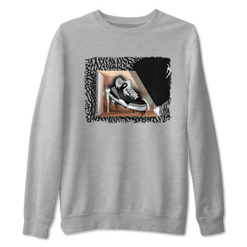 3s Green Glow shirt to match jordans New Kicks sneaker tees Air Jordan 3 Retro Green Glow SNRT Sneaker Release Tees unisex cotton Heather Grey 2 crew neck shirt