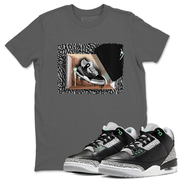 3s Green Glow shirt to match jordans New Kicks sneaker tees Air Jordan 3 Retro Green Glow SNRT Sneaker Release Tees unisex cotton Cool Grey 1 crew neck shirt