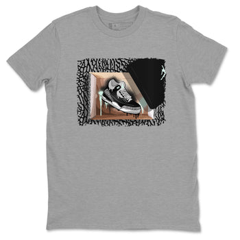 3s Green Glow shirt to match jordans New Kicks sneaker tees Air Jordan 3 Retro Green Glow SNRT Sneaker Release Tees unisex cotton Heather Grey 2 crew neck shirt