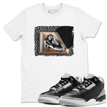 3s Green Glow shirt to match jordans New Kicks sneaker tees Air Jordan 3 Retro Green Glow SNRT Sneaker Release Tees unisex cotton White 1 crew neck shirt