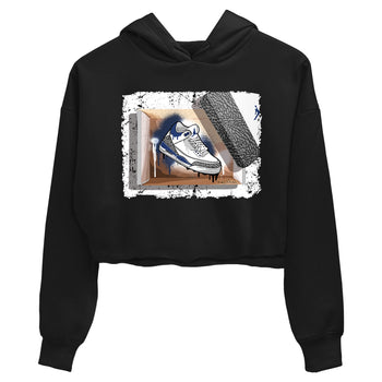 Air Jordan 3 Midnight Navy shirt to match jordans New Kicks sneaker tees 3s Midnight Navy SNRT sneaker release Tees Black 2 crop length shirt