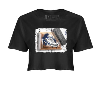 Air Jordan 3 Midnight Navy shirt to match jordans New Kicks sneaker tees 3s Midnight Navy SNRT sneaker release Tees Black 2 crop length shirt