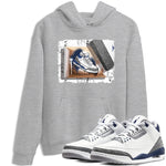 AJ3 Midnight Navy shirt to match jordans New Kicks sneaker tees 3s Midnight Navy SNRT sneaker release Tees unisex cotton Heather Grey 1 crew neck shirt