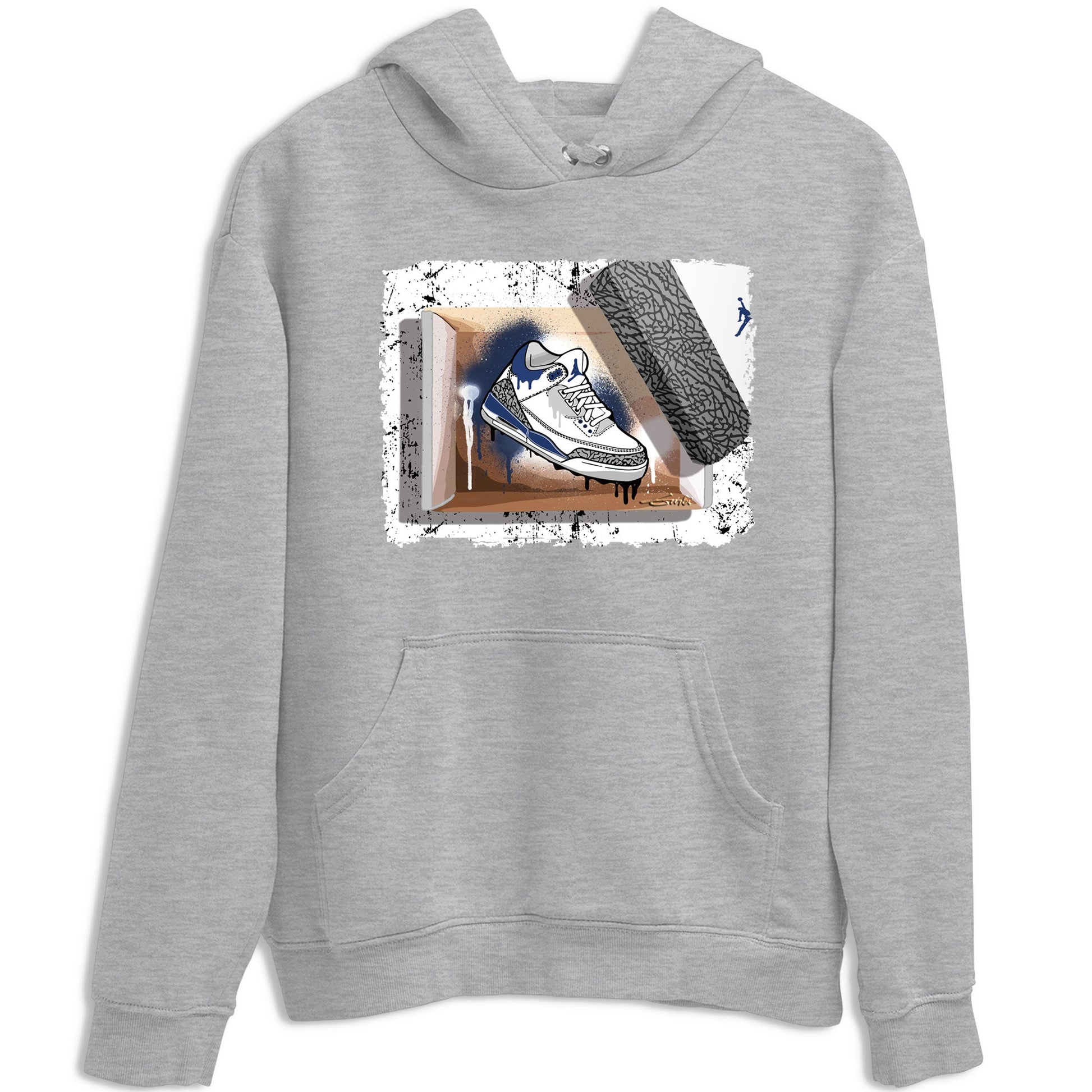 AJ3 Midnight Navy shirt to match jordans New Kicks sneaker tees 3s Midnight Navy SNRT sneaker release Tees unisex cotton Heather Grey 2 crew neck shirt