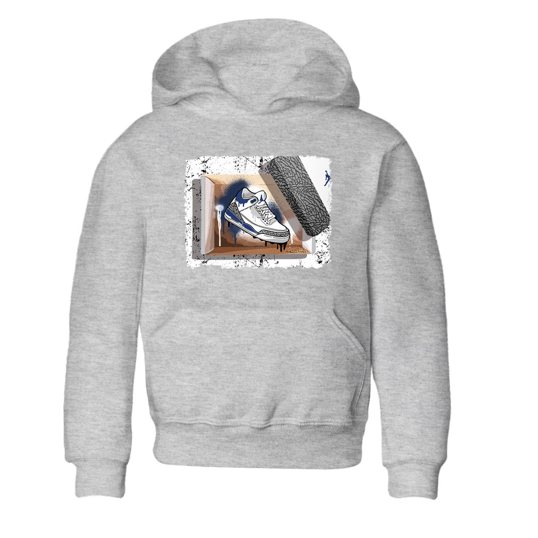 AJ3 Midnight Navy shirt to match jordans New Kicks sneaker tees 3s Midnight Navy SNRT sneaker release tees baby toddler Heather Grey 2 cotton sneaker tee