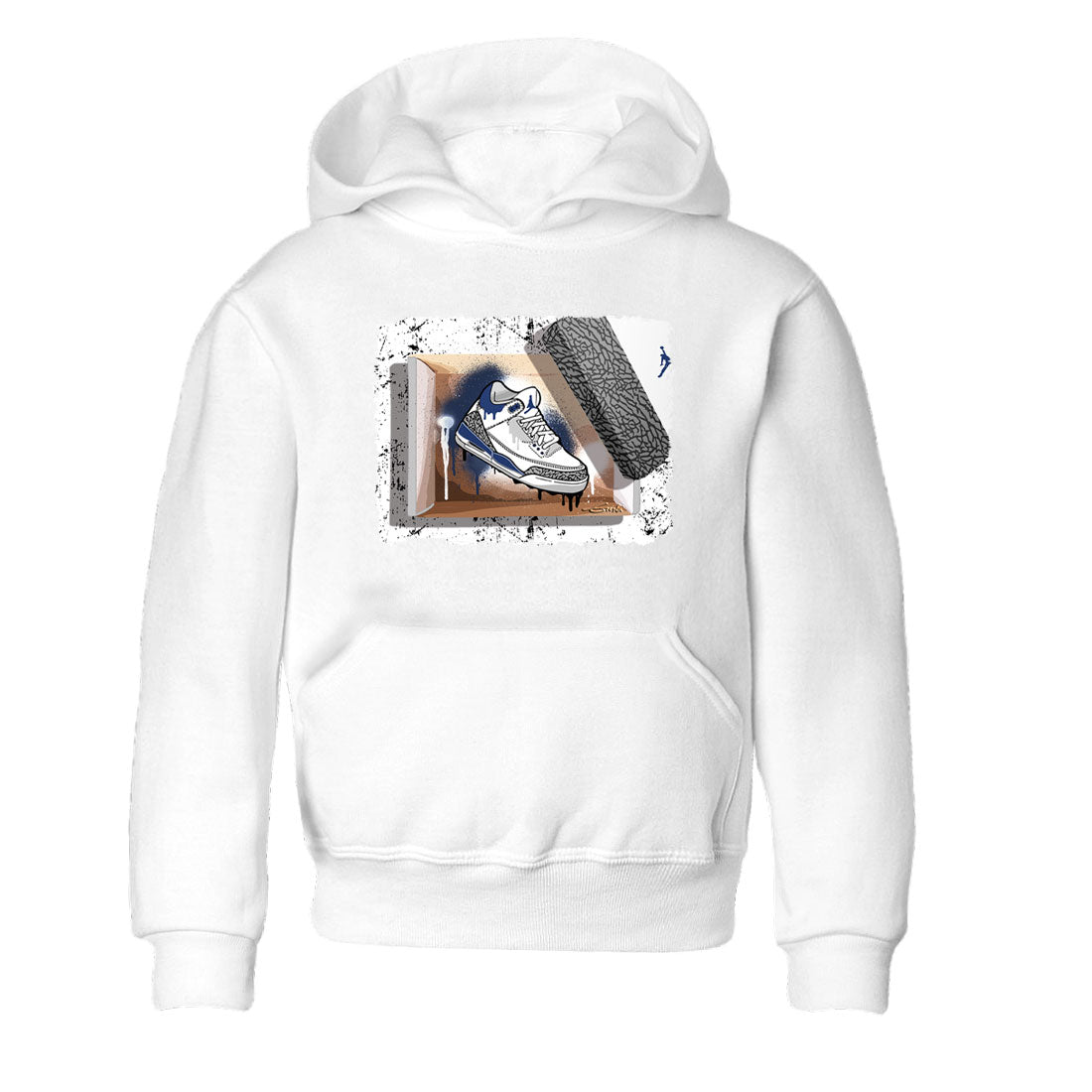 AJ3 Midnight Navy shirt to match jordans New Kicks sneaker tees 3s Midnight Navy SNRT sneaker release tees baby toddler White 2 cotton sneaker tee