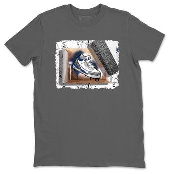 AJ3 Midnight Navy shirt to match jordans New Kicks sneaker tees 3s Midnight Navy SNRT sneaker release Tees unisex cotton Cool Grey 2 crew neck shirt