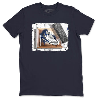 AJ3 Midnight Navy shirt to match jordans New Kicks sneaker tees 3s Midnight Navy SNRT sneaker release Tees unisex cotton Navy 2 crew neck shirt
