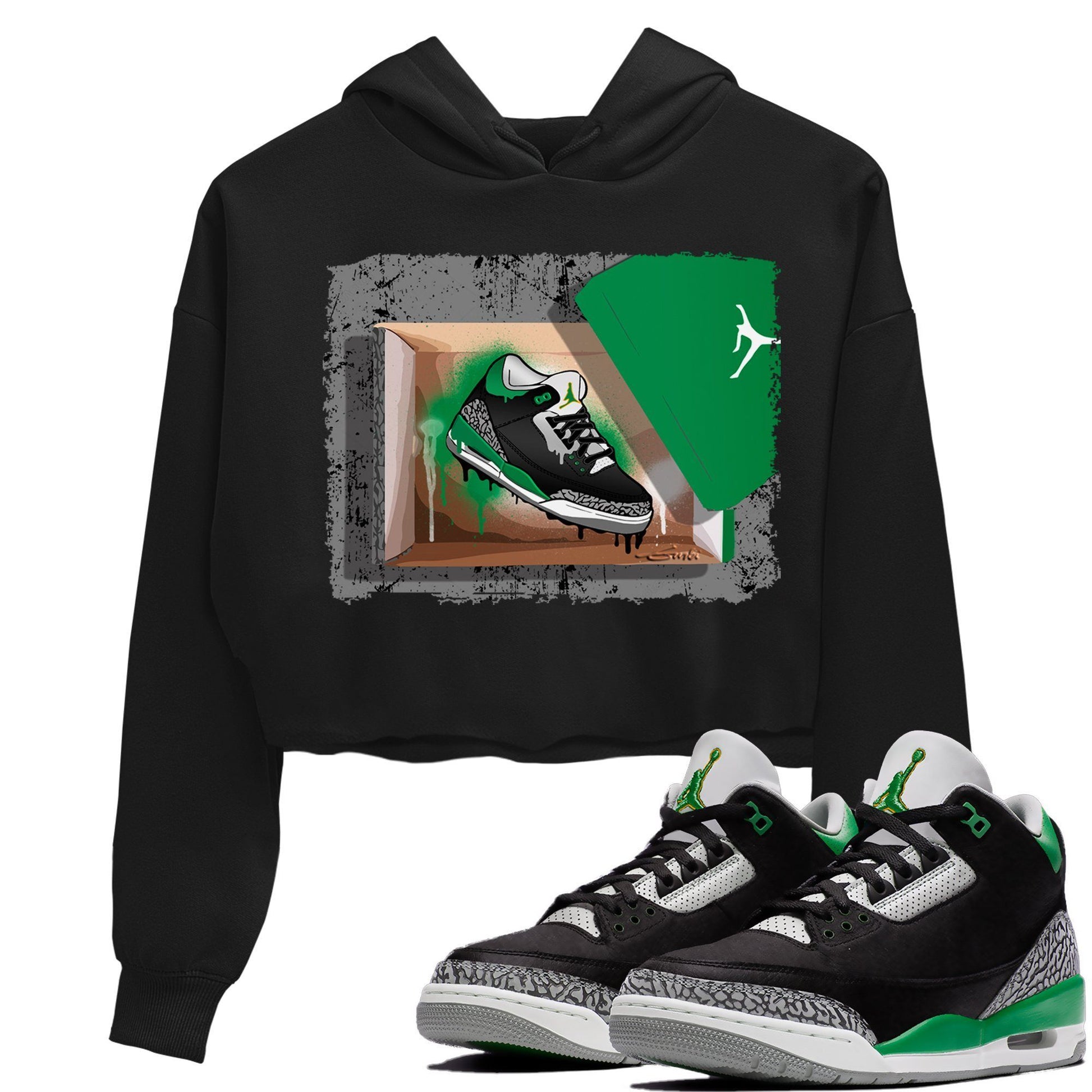 Jordan 3 Pine Green Sneaker Match Tees New Kicks Sneaker Tees Jordan 3 Pine Green Sneaker Release Tees Women's Shirts