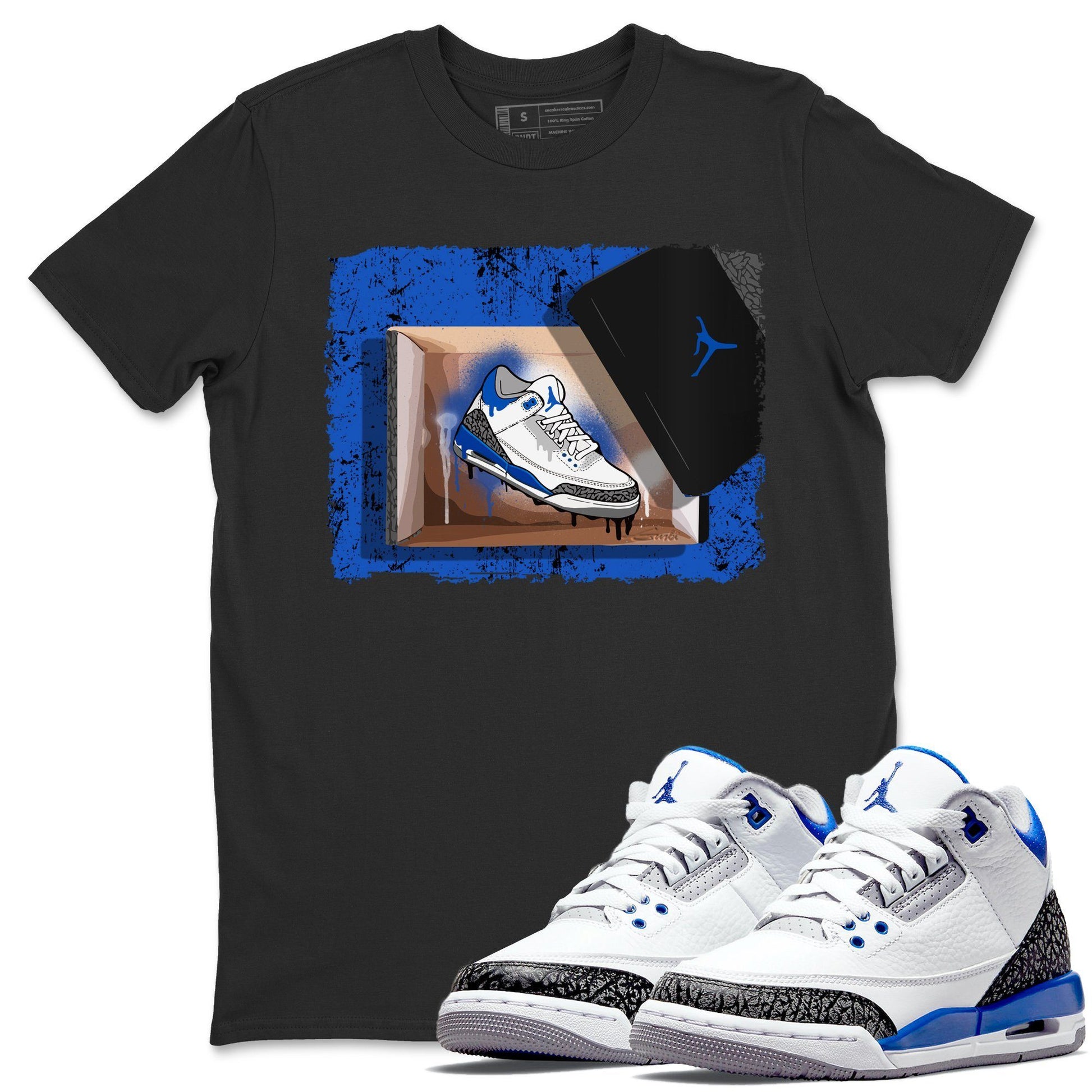 Jordan 3 Racer Blue Sneaker Match Tees New Kicks Sneaker Tees Jordan 3 Racer Blue Sneaker Release Tees Unisex Shirts