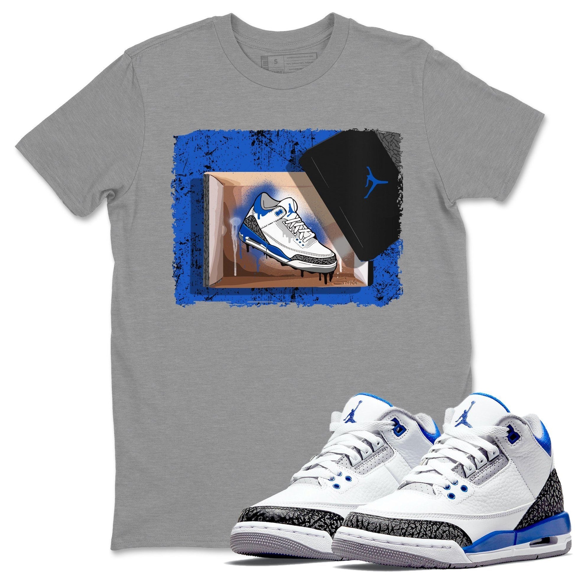 Jordan 3 Racer Blue Sneaker Match Tees New Kicks Sneaker Tees Jordan 3 Racer Blue Sneaker Release Tees Unisex Shirts