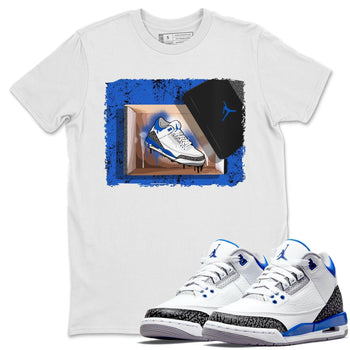 Jordan 3 Racer Blue Sneaker Match Tees New Kicks Sneaker Tees Jordan 3 Racer Blue Sneaker Release Tees Unisex Shirts