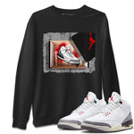 Air Jordan 3 White Cement New Kicks Crew Neck Sneaker Tees Air Jordan 3 Retro White Cement Sneaker T-Shirts Washing and Care Tip