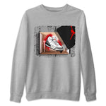 Air Jordan 3 White Cement Sneaker Match Tees New Kicks Sneaker Tees Air Jordan 3 Retro White Cement Sneaker Release Tees Unisex Shirts Heather Grey 2