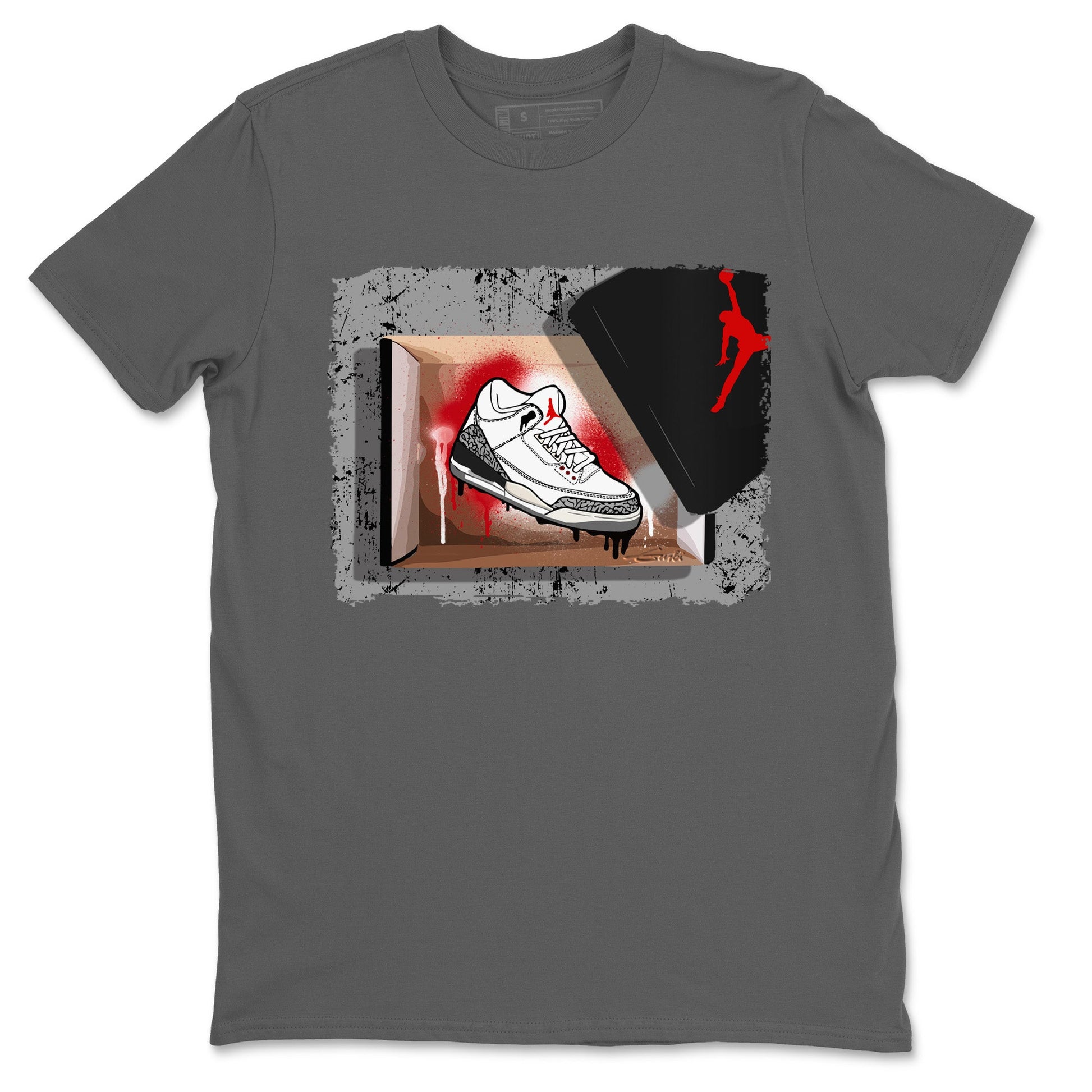 Air Jordan 3 White Cement Sneaker Match Tees New Kicks Sneaker Tees Air Jordan 3 Retro White Cement Sneaker Release Tees Unisex Shirts Cool Grey 2