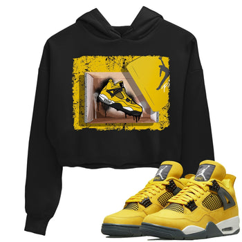 Jordan 4 Lightning Sneaker Match Tees New Kicks Sneaker Tees Jordan 4 Lightning Sneaker Release Tees Women's Shirts
