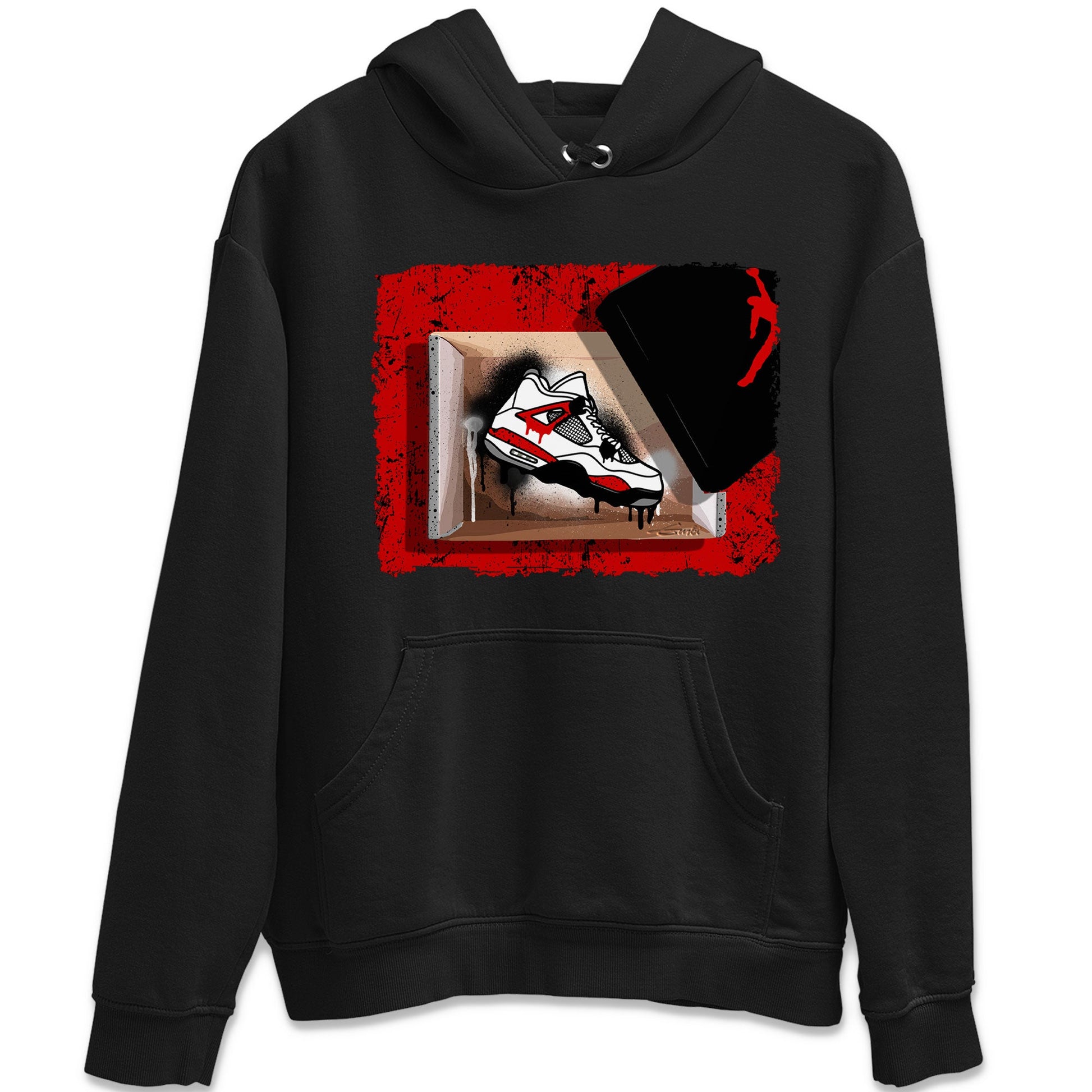 Air Jordan 4 Red Cement shirt to match jordans New Kicks sneaker tees Red Cement 4s SNRT Sneaker Release Tees Unisex Black 2 T-Shirt