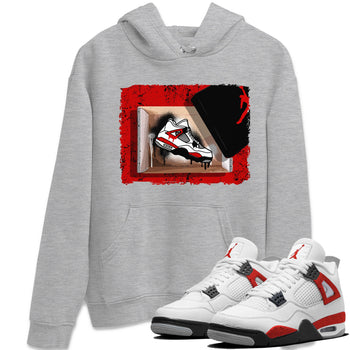 Air Jordan 4 Red Cement shirt to match jordans New Kicks sneaker tees Red Cement 4s SNRT Sneaker Release Tees Unisex Heather Grey 1 T-Shirt
