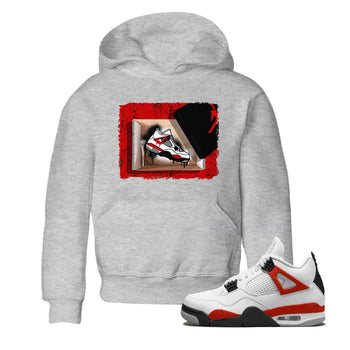 Air Jordan 4 Red Cement shirt to match jordans New Kicks sneaker tees Red Cement 4s SNRT Sneaker Release Tees Baby Toddler Heather Grey 1 T-Shirt