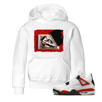 Air Jordan 4 Red Cement shirt to match jordans New Kicks sneaker tees Red Cement 4s SNRT Sneaker Release Tees Baby Toddler White 1 T-Shirt