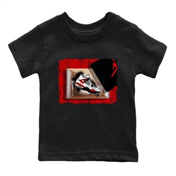 Air Jordan 4 Red Cement shirt to match jordans New Kicks sneaker tees Red Cement 4s SNRT Sneaker Release Tees Baby Toddler Black 2 T-Shirt
