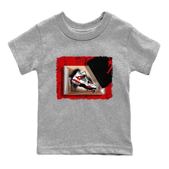 Air Jordan 4 Red Cement shirt to match jordans New Kicks sneaker tees Red Cement 4s SNRT Sneaker Release Tees Baby Toddler Heather Grey 2 T-Shirt