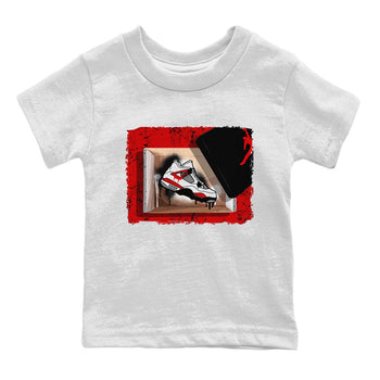 Air Jordan 4 Red Cement shirt to match jordans New Kicks sneaker tees Red Cement 4s SNRT Sneaker Release Tees Baby Toddler White 2 T-Shirt