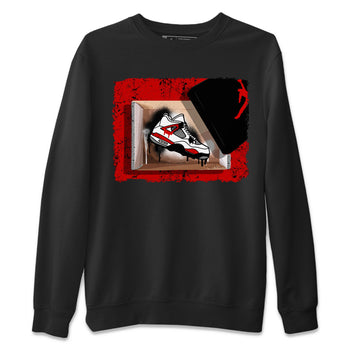 Air Jordan 4 Red Cement shirt to match jordans New Kicks sneaker tees Red Cement 4s SNRT Sneaker Release Tees Unisex Black 2 T-Shirt