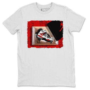 Air Jordan 4 Red Cement shirt to match jordans New Kicks sneaker tees Red Cement 4s SNRT Sneaker Release Tees Unisex White 2 T-Shirt