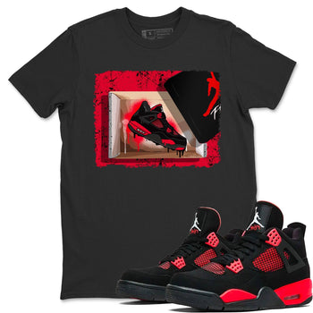 Jordan 4 Red Thunder Sneaker Match Tees New Kicks Sneaker Tees Jordan 4 Red Thunder Sneaker Release Tees Unisex Shirts
