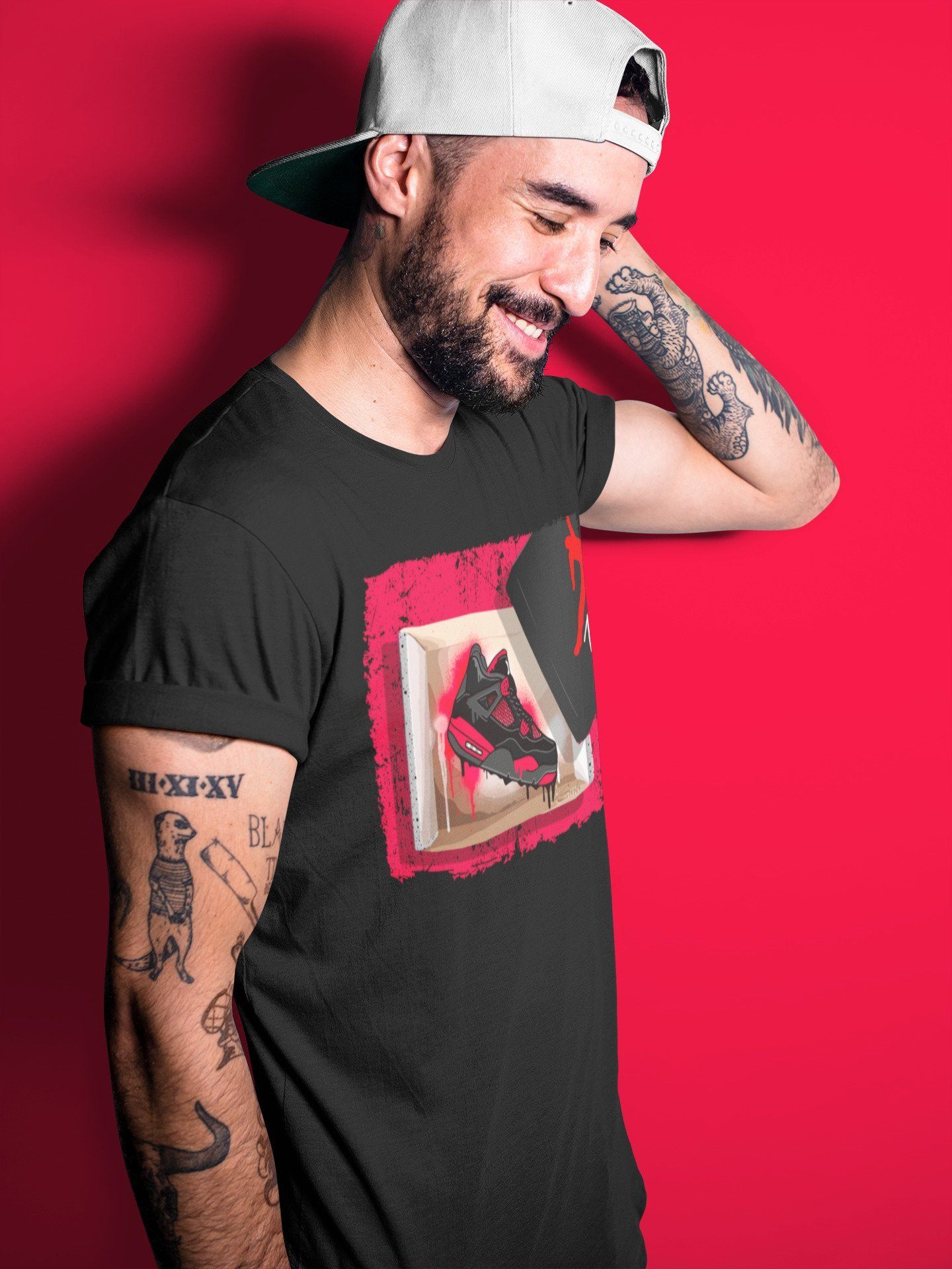 Jordan 4 Red Thunder Sneaker Match Tees New Kicks Sneaker Tees Jordan 4 Red Thunder Sneaker Release Tees Unisex Shirts