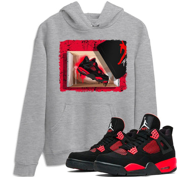 Jordan 4 Red Thunder Sneaker Match Tees New Kicks Sneaker Tees Jordan 4 Red Thunder Sneaker Release Tees Unisex Shirts