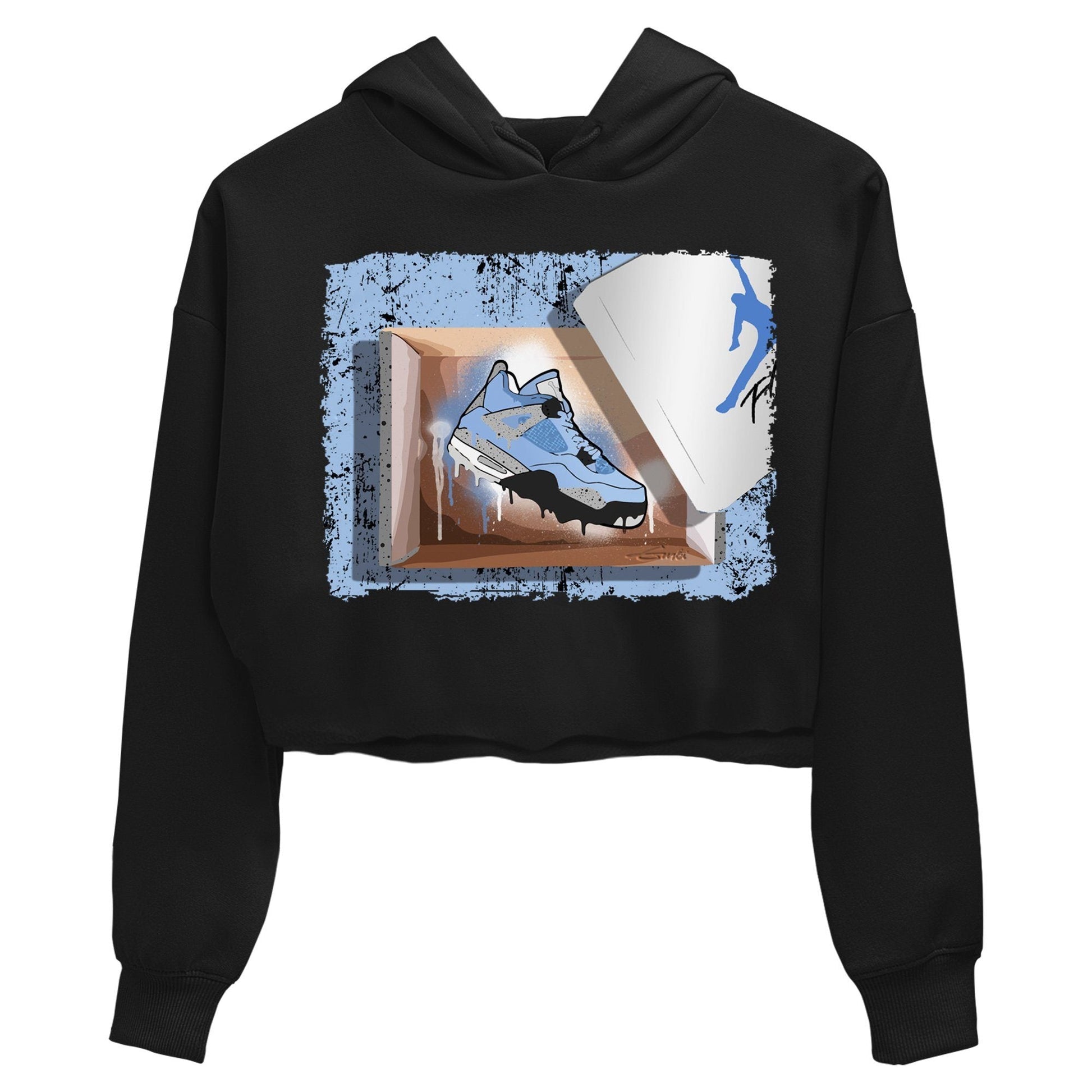 Jordan 4 University Blue Sneaker Match Tees New Kicks Sneaker Tees Jordan 4 University Blue Sneaker Release Tees Women's Shirts