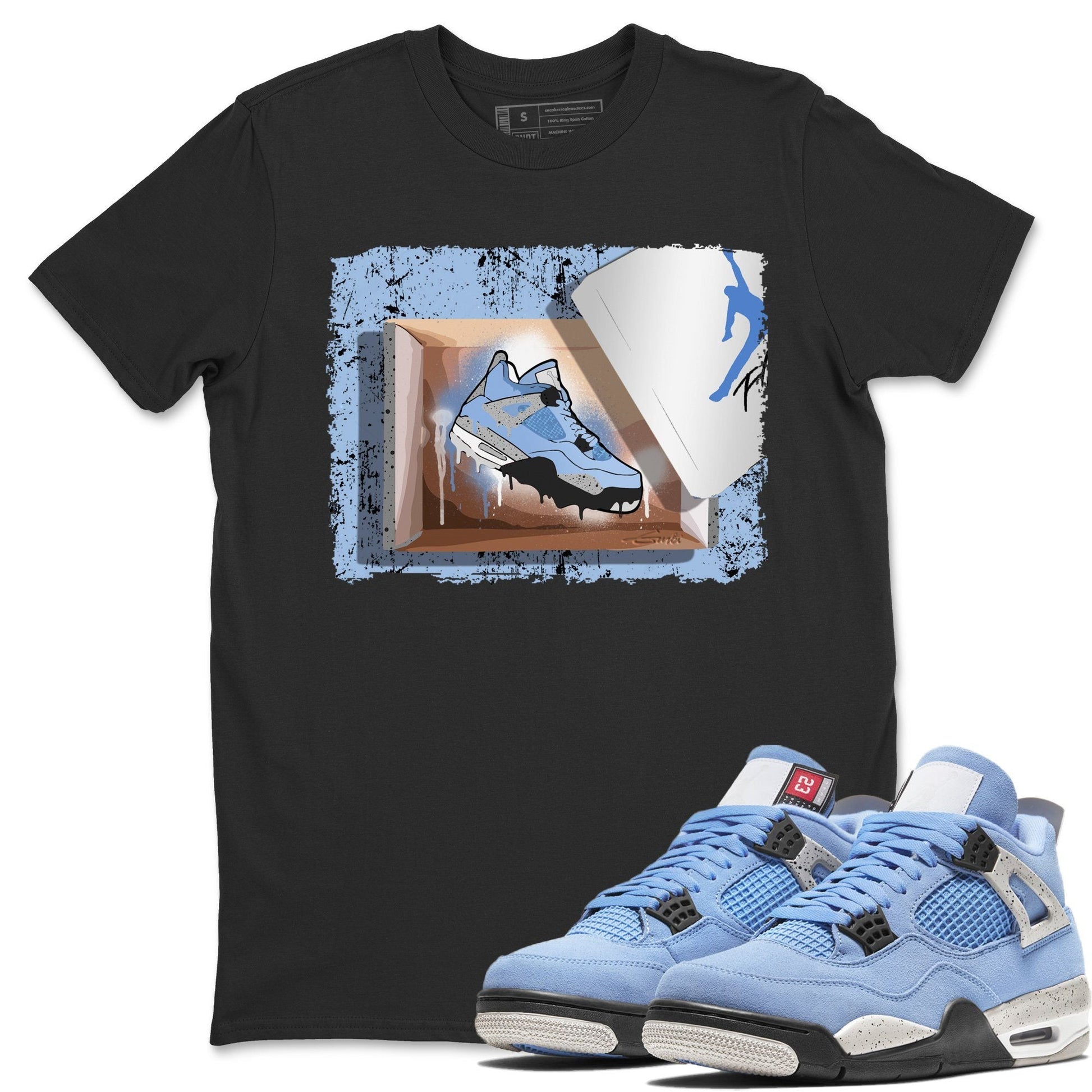 Jordan 4 University Blue Sneaker Match Tees New Kicks Sneaker Tees Jordan 4 University Blue Sneaker Release Tees Unisex Shirts