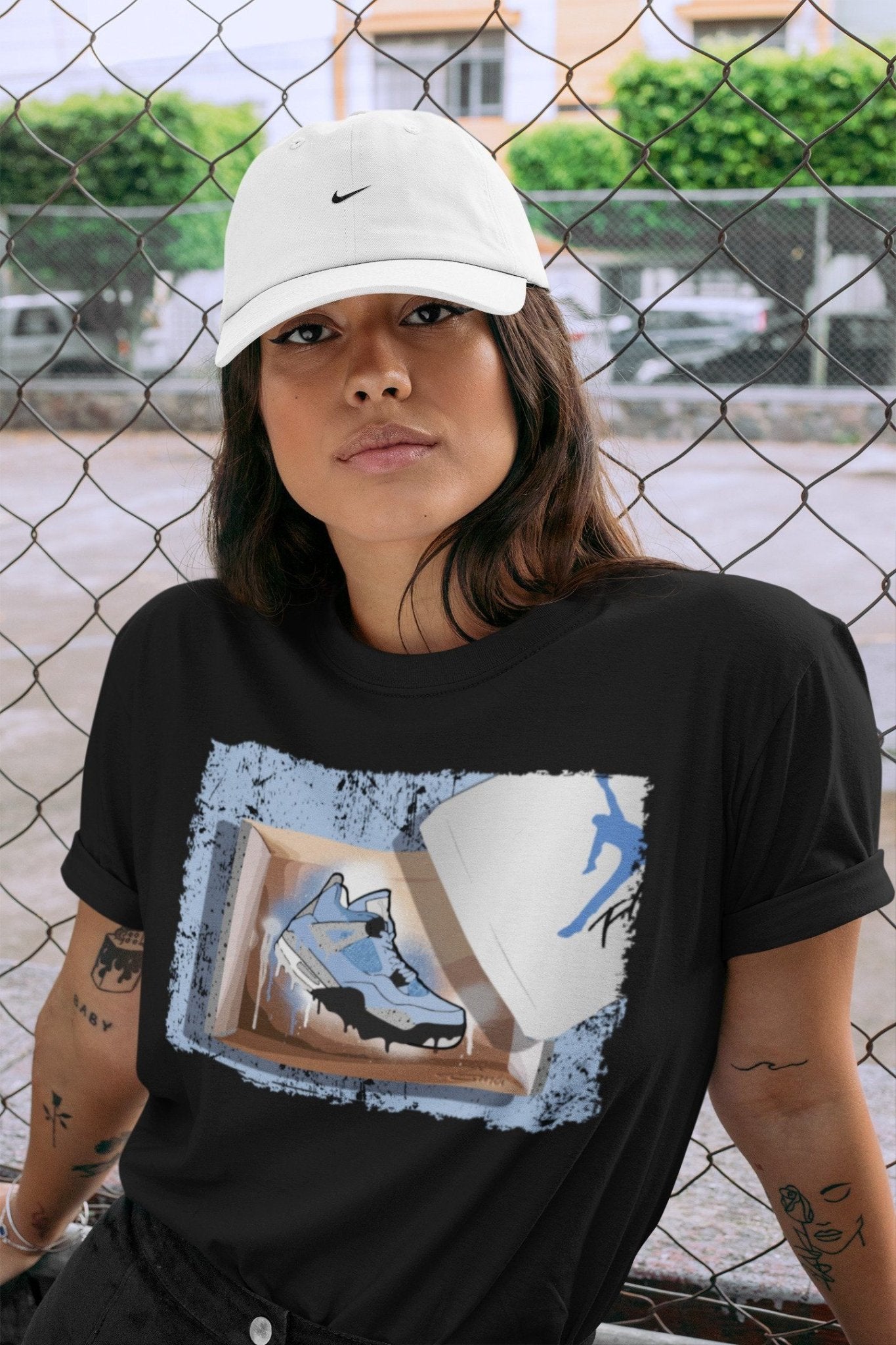 Jordan 4 University Blue Sneaker Match Tees New Kicks Sneaker Tees Jordan 4 University Blue Sneaker Release Tees Unisex Shirts
