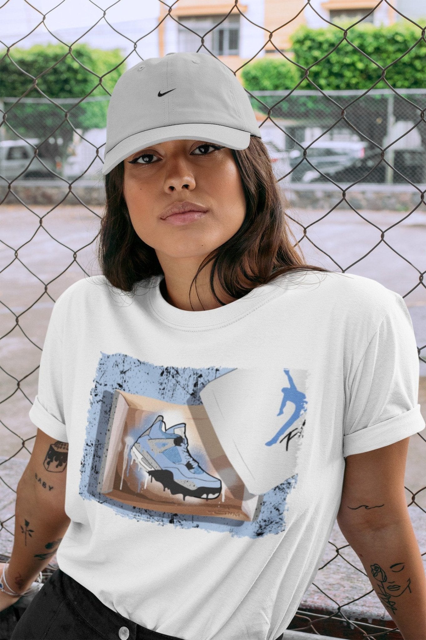 Jordan 4 University Blue Sneaker Match Tees New Kicks Sneaker Tees Jordan 4 University Blue Sneaker Release Tees Unisex Shirts