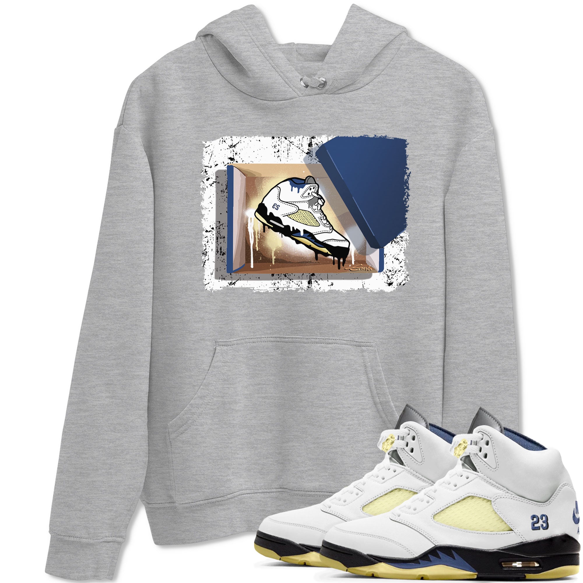 Air Jordan 5 A Ma Maniere x Dawn shirt to match jordans New Kicks sneaker tees Air Jordan 5 A Ma Maniere x Photon Dust SNRT Sneaker Tees Sneaker Matching Shirt Unisex Heather Grey 1 T-Shirt