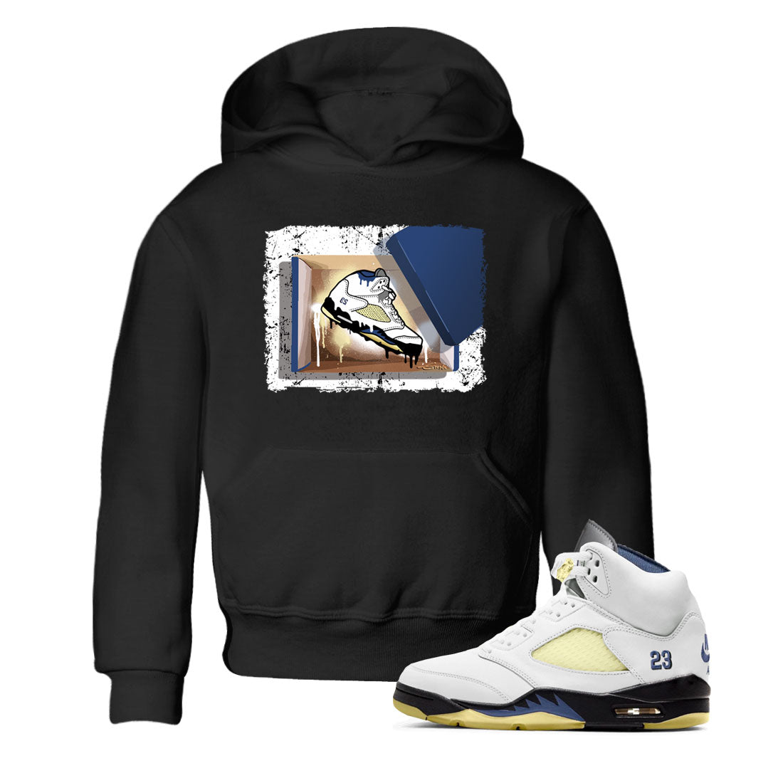 Air Jordan 5 A Ma Maniere x Dawn shirt to match jordans New Kicks sneaker tees Air Jordan 5 A Ma Maniere x Photon Dust SNRT Sneaker Tees Sneaker Matching Shirt Baby Toddler Black 1 T-Shirt