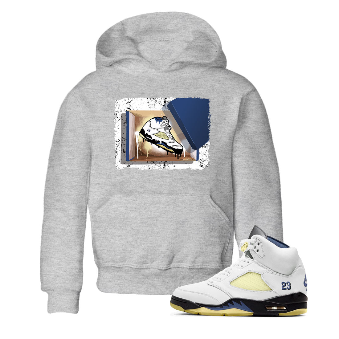Air Jordan 5 A Ma Maniere x Dawn shirt to match jordans New Kicks sneaker tees Air Jordan 5 A Ma Maniere x Photon Dust SNRT Sneaker Tees Sneaker Matching Shirt Baby Toddler Heather Grey 1 T-Shirt