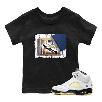 Air Jordan 5 A Ma Maniere x Dawn shirt to match jordans New Kicks sneaker tees Air Jordan 5 A Ma Maniere x Photon Dust SNRT Sneaker Tees Sneaker Matching Shirt Baby Toddler Black 1 T-Shirt