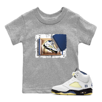 Air Jordan 5 A Ma Maniere x Dawn shirt to match jordans New Kicks sneaker tees Air Jordan 5 A Ma Maniere x Photon Dust SNRT Sneaker Tees Sneaker Matching Shirt Baby Toddler Heather Grey 1 T-Shirt