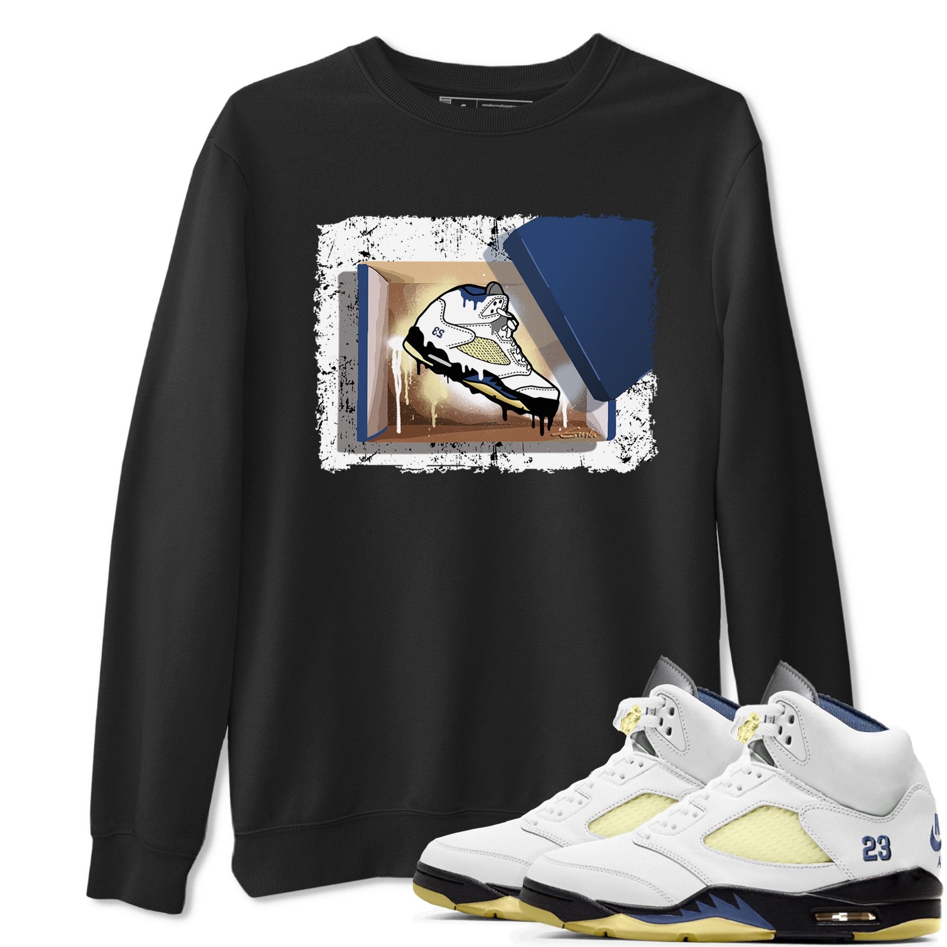 Air Jordan 5 A Ma Maniere x Dawn shirt to match jordans New Kicks sneaker tees Air Jordan 5 A Ma Maniere x Photon Dust SNRT Sneaker Tees Sneaker Matching Shirt Unisex Black 1 T-Shirt