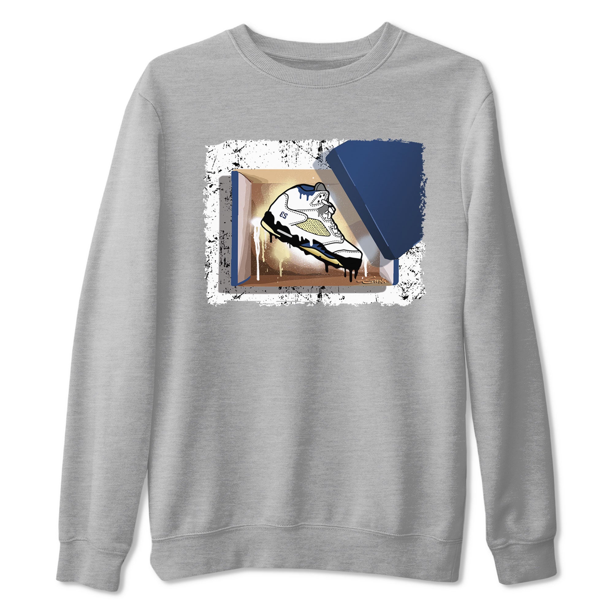 Air Jordan 5 A Ma Maniere x Dawn shirt to match jordans New Kicks sneaker tees Air Jordan 5 A Ma Maniere x Photon Dust SNRT Sneaker Tees Sneaker Matching Shirt Unisex Heather Grey 2 T-Shirt