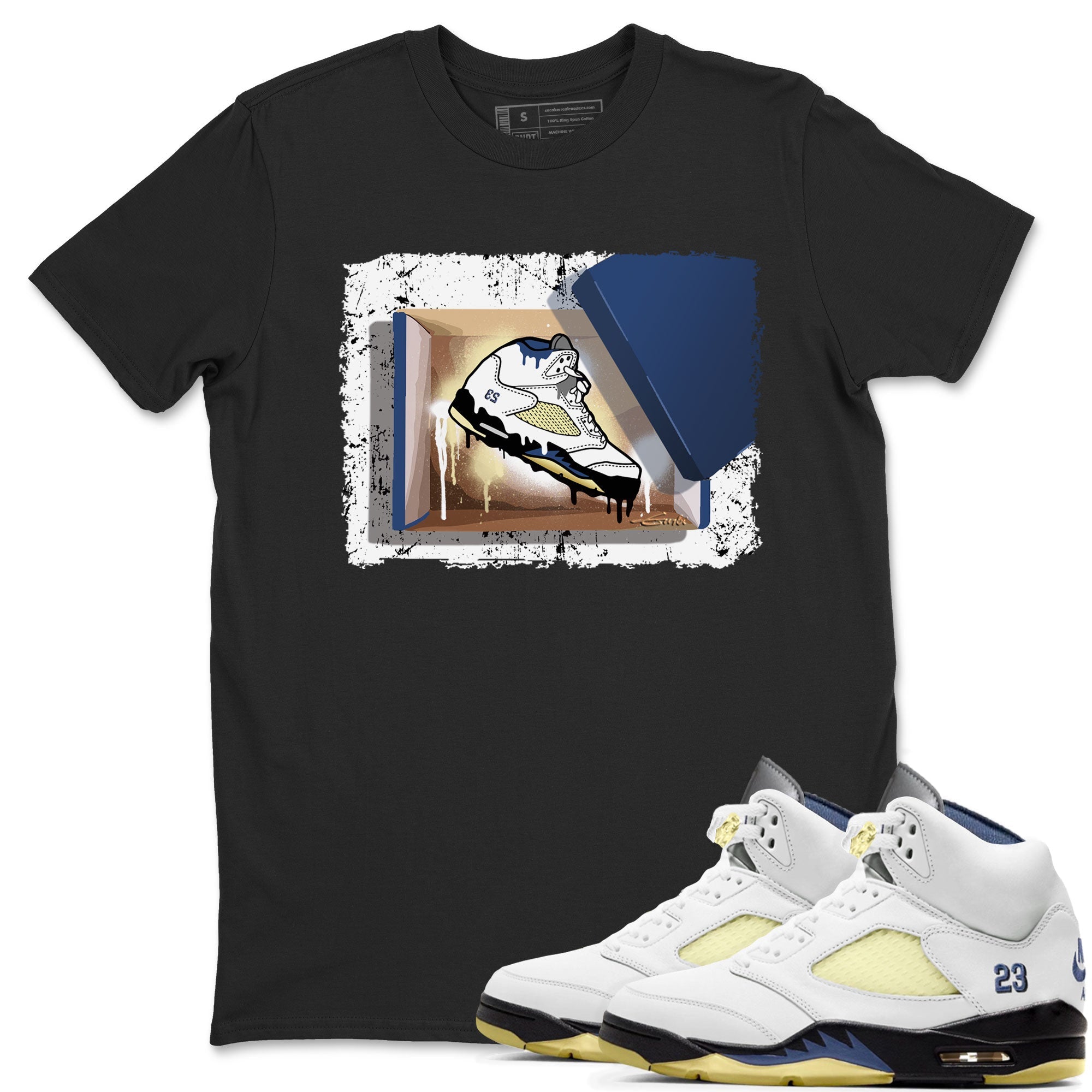 Air Jordan 5 A Ma Maniere x Dawn shirt to match jordans New Kicks sneaker tees Air Jordan 5 A Ma Maniere x Photon Dust SNRT Sneaker Tees Sneaker Matching Shirt Unisex Black 1 T-Shirt