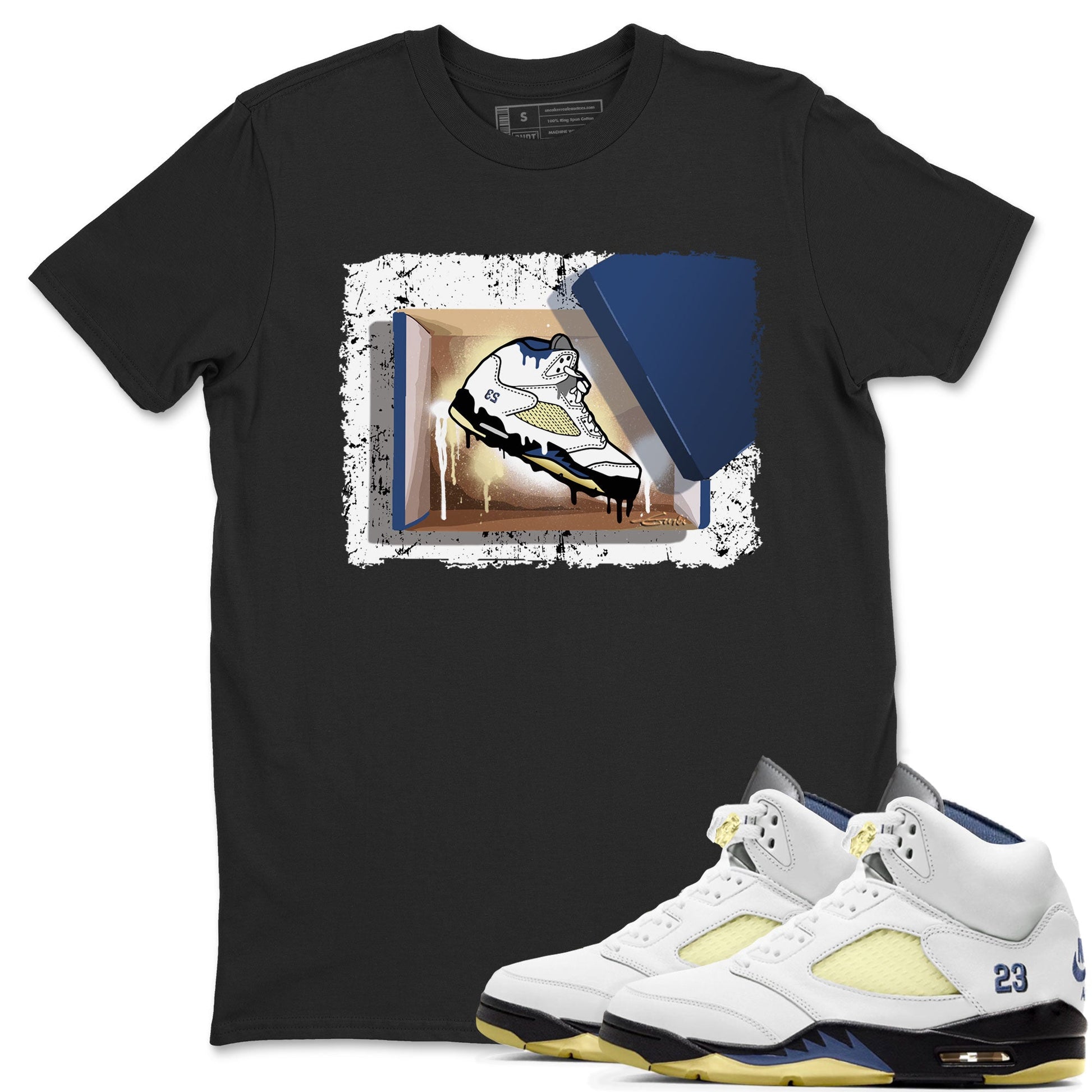 Air Jordan 5 A Ma Maniere x Dawn shirt to match jordans New Kicks sneaker tees Air Jordan 5 A Ma Maniere x Photon Dust SNRT Sneaker Tees Sneaker Matching Shirt Unisex Black 1 T-Shirt